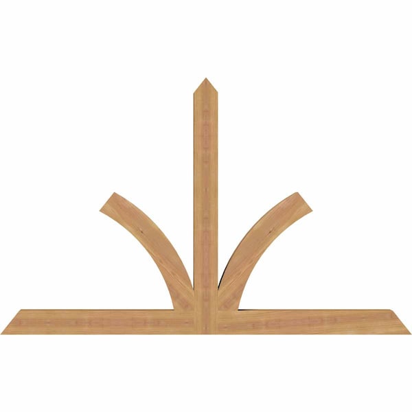 Ekena Millwork Richland Timber Gable Bracket, Western Red Cedar, 60"W x 38"H x 3 1/2"D x 3 1/2"F, 15/12 Pitch GBW060X38X0404RIC00SWR - main